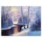 Designart Christmas Forest with River & Trees I Canvas Wall Art